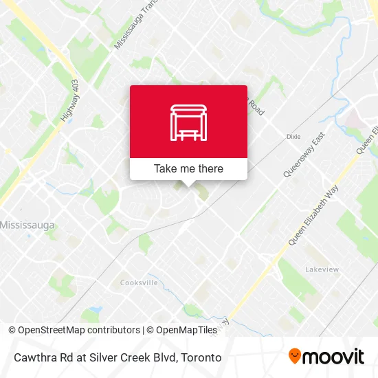 Cawthra Rd at Silver Creek Blvd map