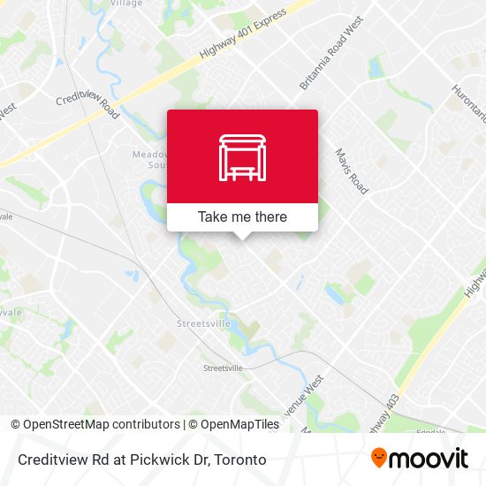 Creditview Rd at Pickwick Dr map