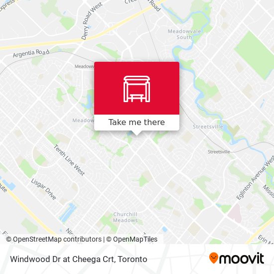 Windwood Dr at Cheega Crt map