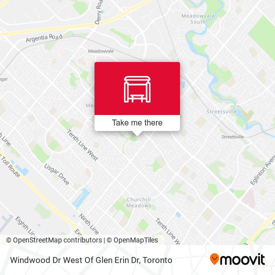 Windwood Dr West Of Glen Erin Dr map