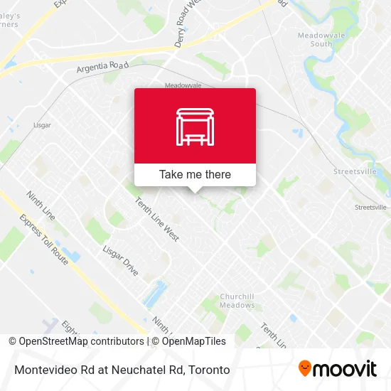 Montevideo Rd at Neuchatel Rd map