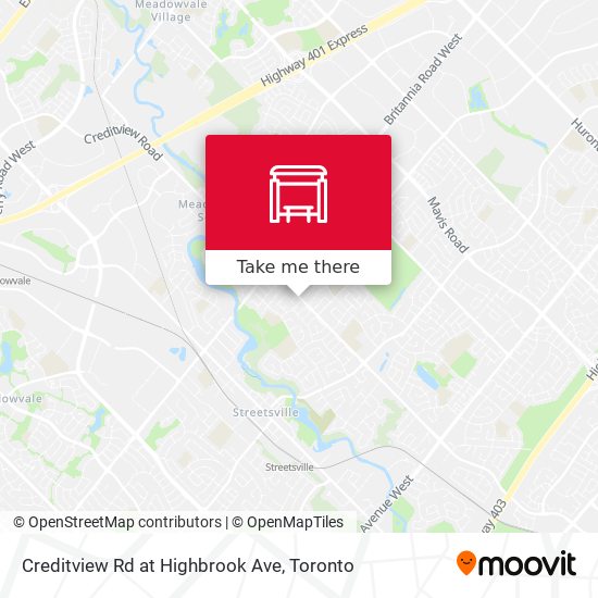 Creditview Rd at Highbrook Ave plan
