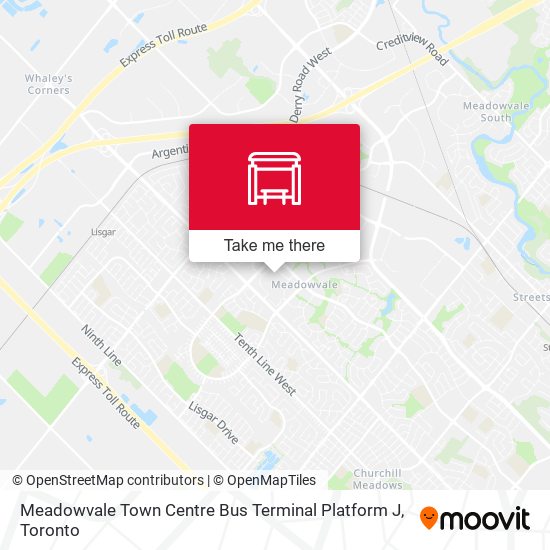 Meadowvale Town Centre Bus Terminal Platform J plan