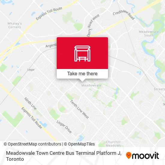 Meadowvale Town Centre Bus Terminal Platform J map