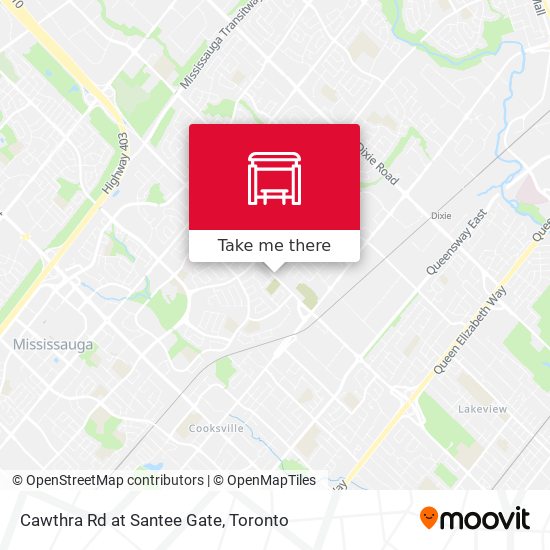 Cawthra Rd at Santee Gate map
