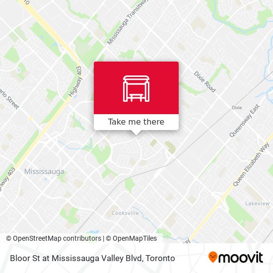 Bloor St at Mississauga Valley Blvd map