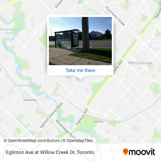 Eglinton Ave at Willow Creek Dr map