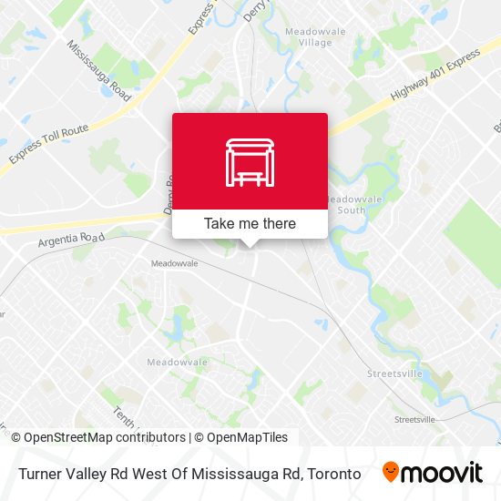 Turner Valley Rd West Of Mississauga Rd map