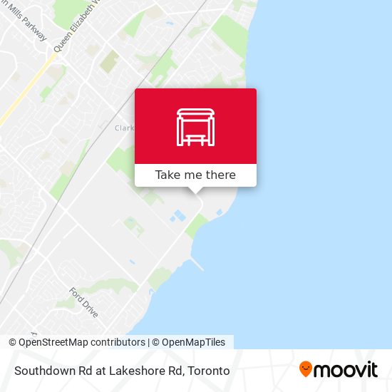 Southdown Rd at Lakeshore Rd map