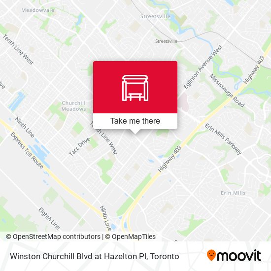 Winston Churchill Blvd at Hazelton Pl map