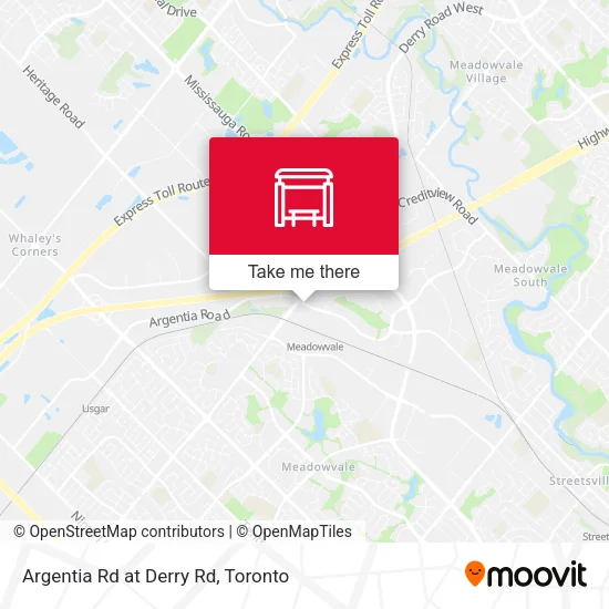 Argentia Rd at Derry Rd map