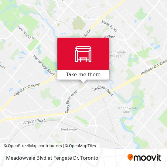 Meadowvale Blvd at Fengate Dr map