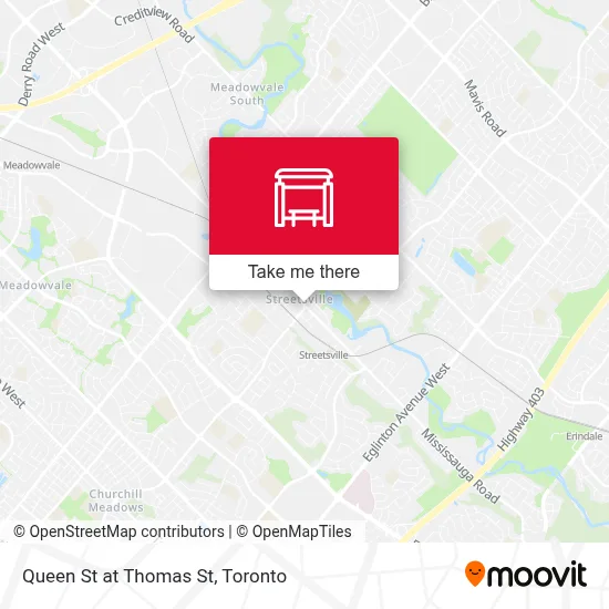 Queen St at Thomas St map