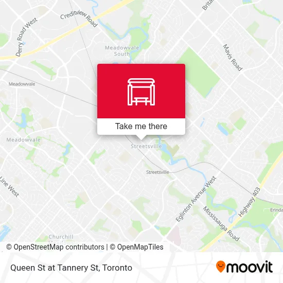 Queen St at Tannery St map