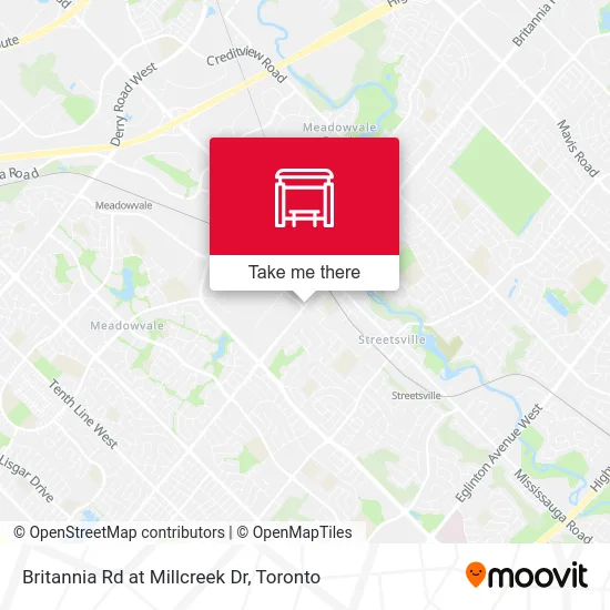 Britannia Rd at Millcreek Dr map