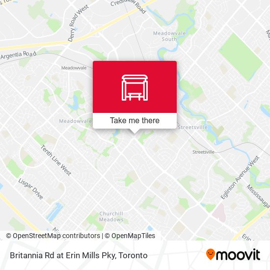 Britannia Rd at Erin Mills Pky map