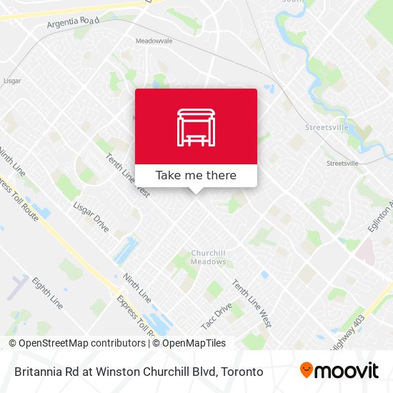 Britannia Rd at Winston Churchill Blvd plan