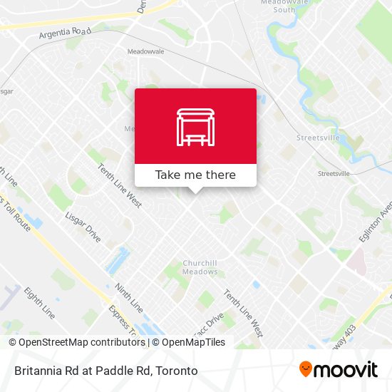 Britannia Rd at Paddle Rd map