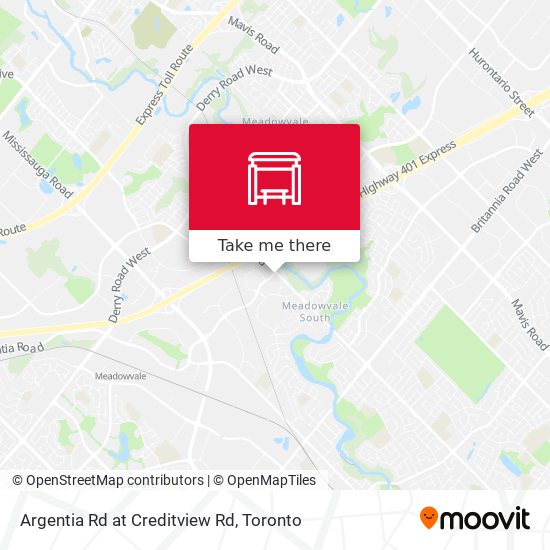 Argentia Rd at Creditview Rd map