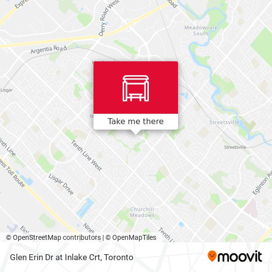 Glen Erin Dr at Inlake Crt map