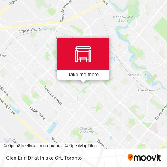 Glen Erin Dr at Inlake Crt map
