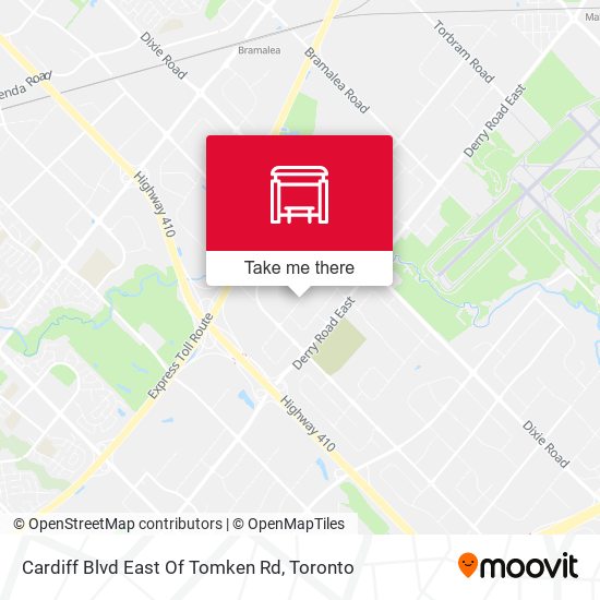Cardiff Blvd East Of Tomken Rd map