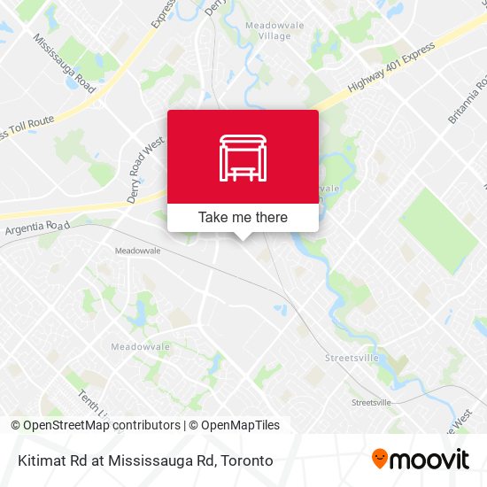 Kitimat Rd at Mississauga Rd map