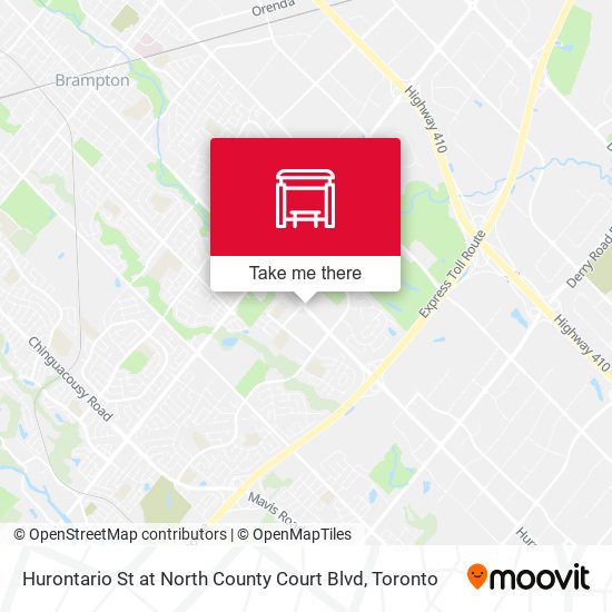 Hurontario St at North County Court Blvd map