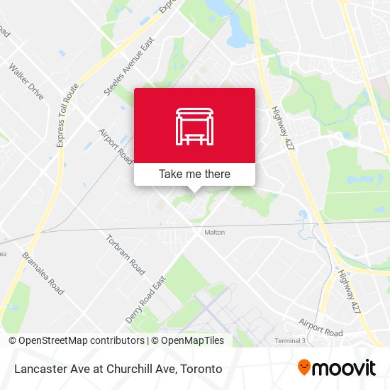 Lancaster Ave at Churchill Ave map