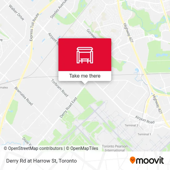 Derry Rd at Harrow St map