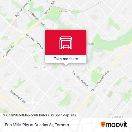 Erin Mills Pky at Dundas St map