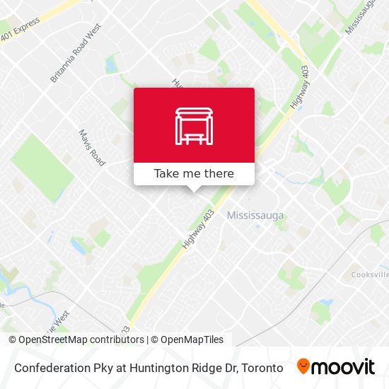 Confederation Pky at Huntington Ridge Dr map