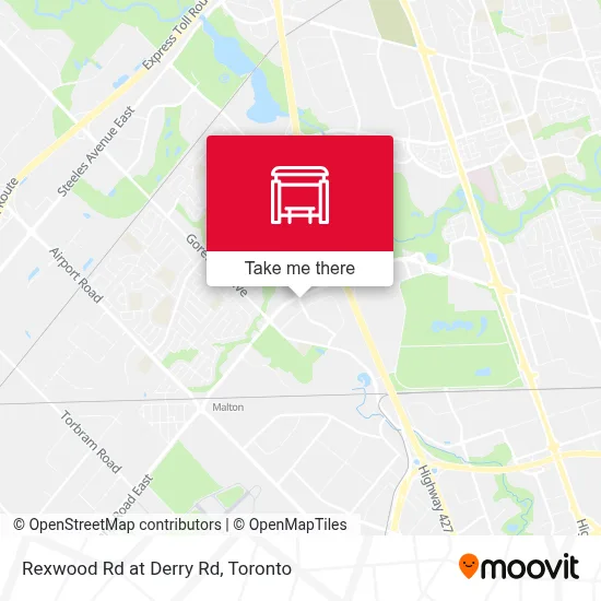 Rexwood Rd at Derry Rd map