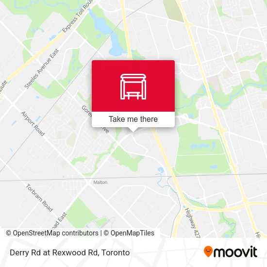 Derry Rd at Rexwood Rd map