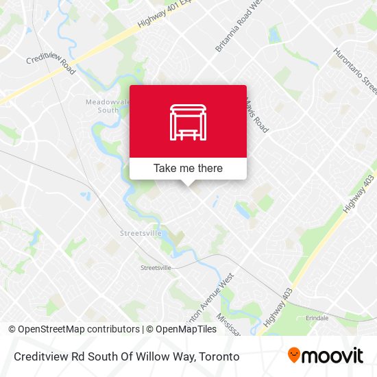Creditview Rd South Of Willow Way map