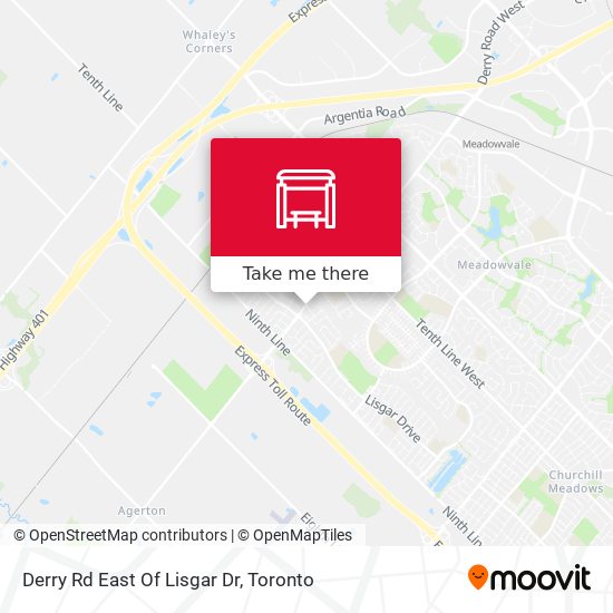 Derry Rd East Of Lisgar Dr map