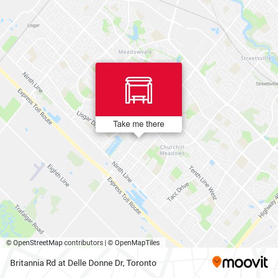 Britannia Rd at Delle Donne Dr map