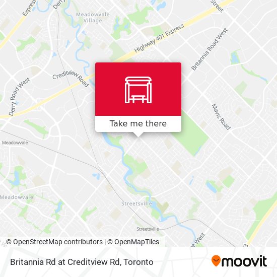Britannia Rd at Creditview Rd map