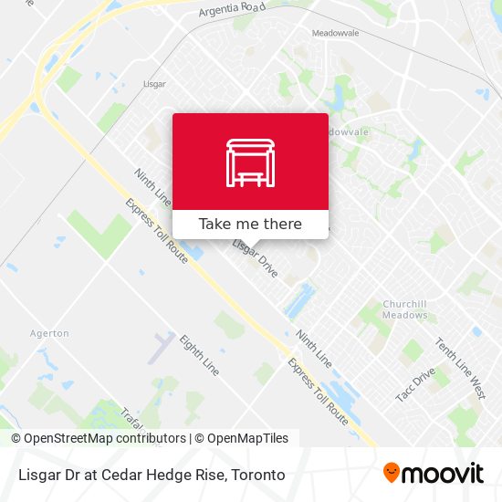 Lisgar Dr at Cedar Hedge Rise map