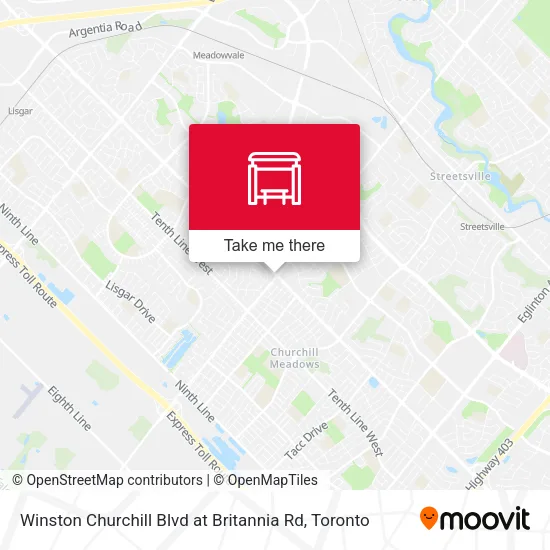Winston Churchill Blvd at Britannia Rd plan