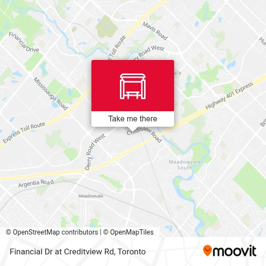 Financial Dr at Creditview Rd map
