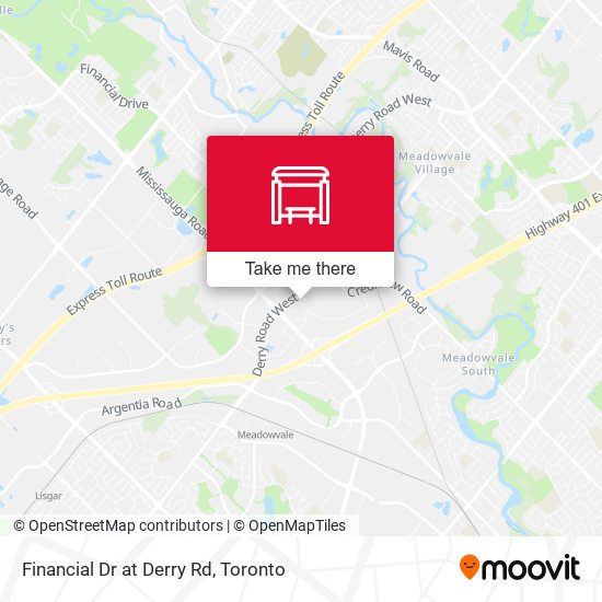 Financial Dr at Derry Rd map