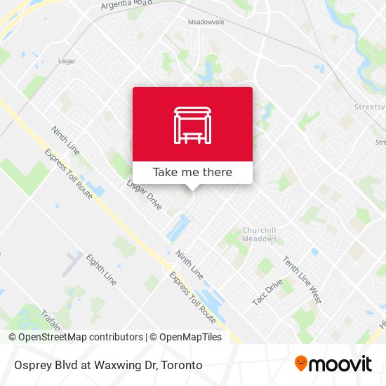 Osprey Blvd at Waxwing Dr map