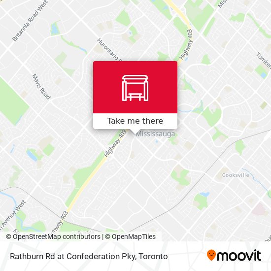 Rathburn Rd at Confederation Pky map