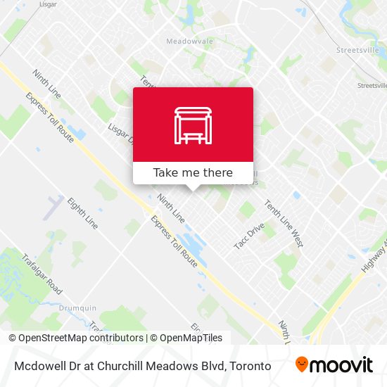 Mcdowell Dr at Churchill Meadows Blvd plan