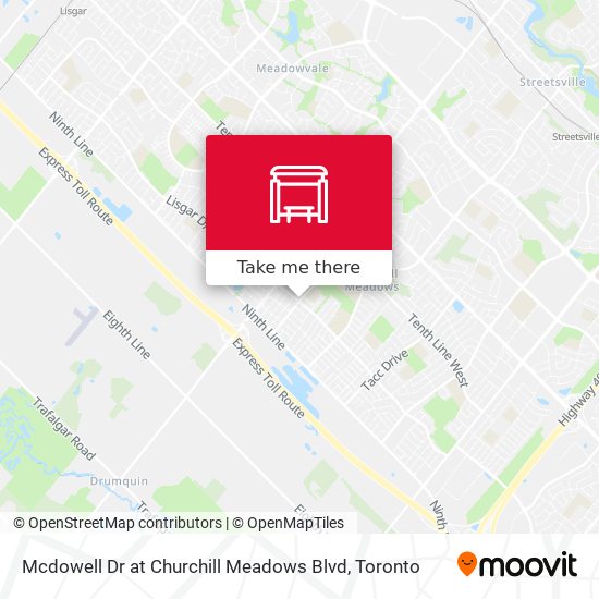 Mcdowell Dr at Churchill Meadows Blvd plan
