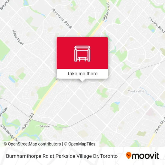 Burnhamthorpe Rd at Parkside Village Dr map