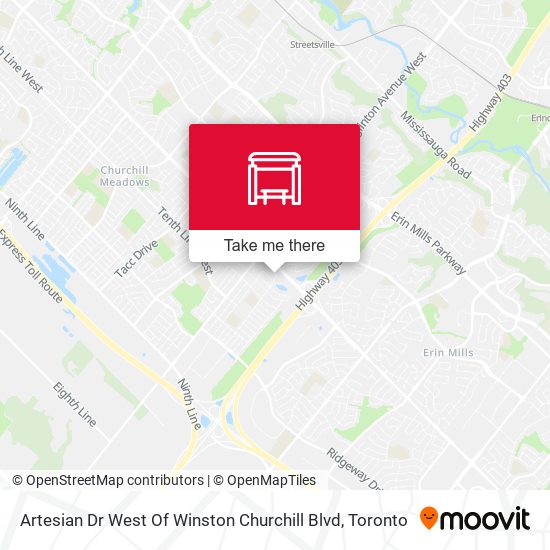 Artesian Dr West Of Winston Churchill Blvd map