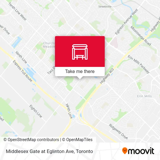 Middlesex Gate at Eglinton Ave map