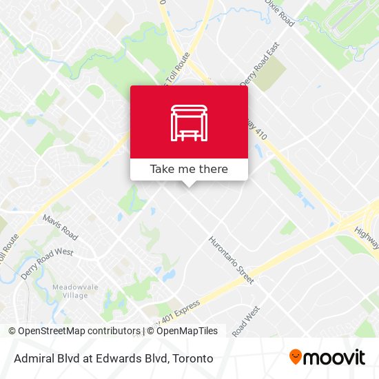 Admiral Blvd at Edwards Blvd map